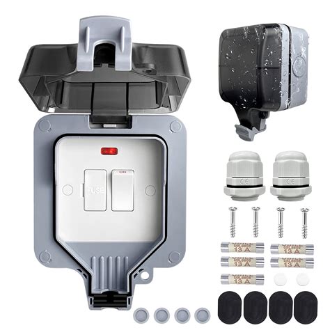 electrical spur box|switched fused spur with socket.